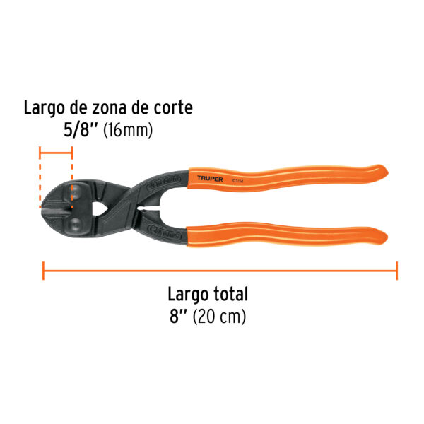 Cortapernos profesional de 8" a una mano Truper