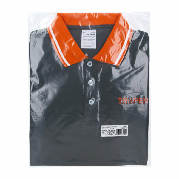 Playera tipo polo, dry fit, gris, para dama, talla M