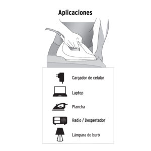 Extension electrica domestica 4 m blanca con clavija recta