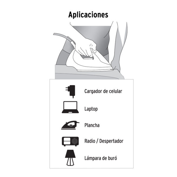 Extension electrica domestica 4 m blanca con clavija recta