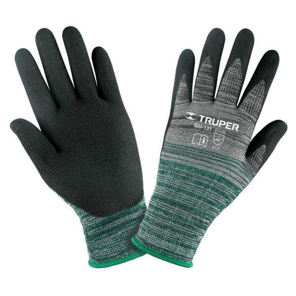 Guantes de nitrilo arenoso maximo agarre chicos
