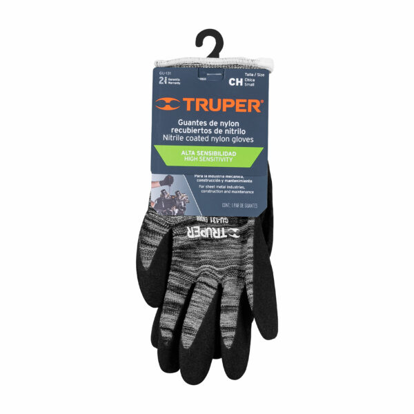 Guantes de nitrilo arenoso maximo agarre chicos
