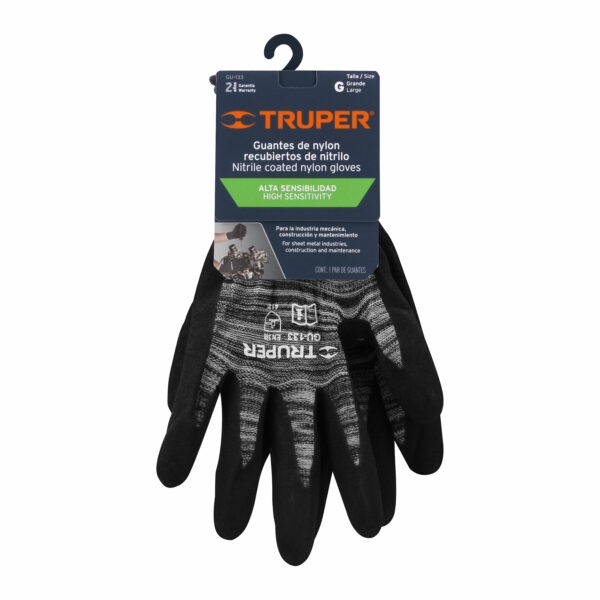 Guantes de nitrilo arenoso maximo agarre grandes