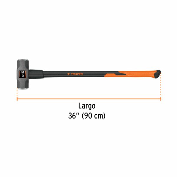 Marro octagonal 12 lbs, mango fibra de vidrio