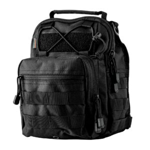 Mochila tactica de hombro, negro