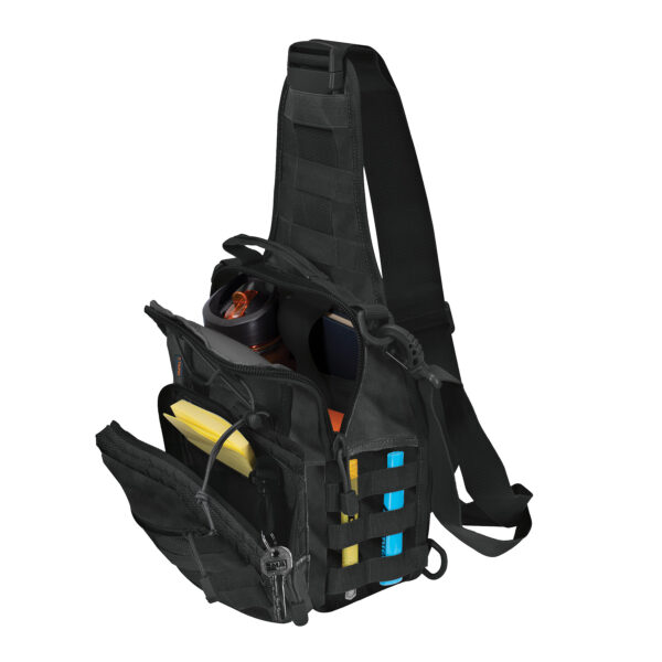 Mochila tactica de hombro, negro