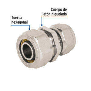 Cople de compresion reducido para PEALPE, 1/2' x 3/8', Foset