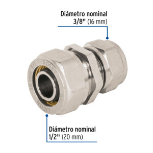 Cople de compresion reducido para PEALPE, 1/2' x 3/8', Foset