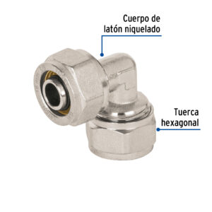 Codo 90° para PEALPE, 3/8', Foset