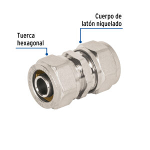 Cople de compresion para PEALPE, 3/8', Foset