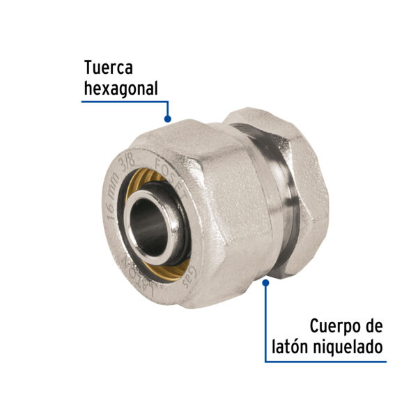 Tapon para PE-AL-PE, 3/8', Foset