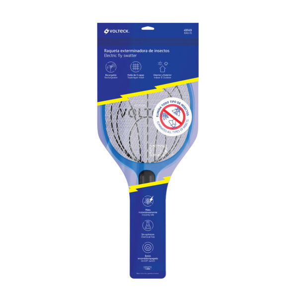 Raqueta exterminadora de insectos Recargable Volteck