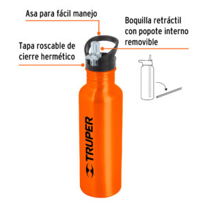 Termo de 750 ml, aluminio