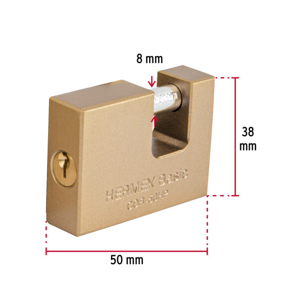 Candado antipalanca 50mm cuerpo de hierro Hermex Basic