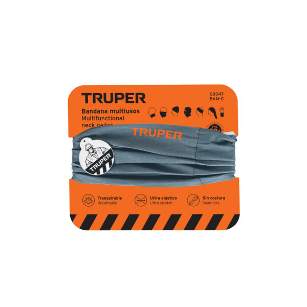 Bandana multiuso gris, TRUPER