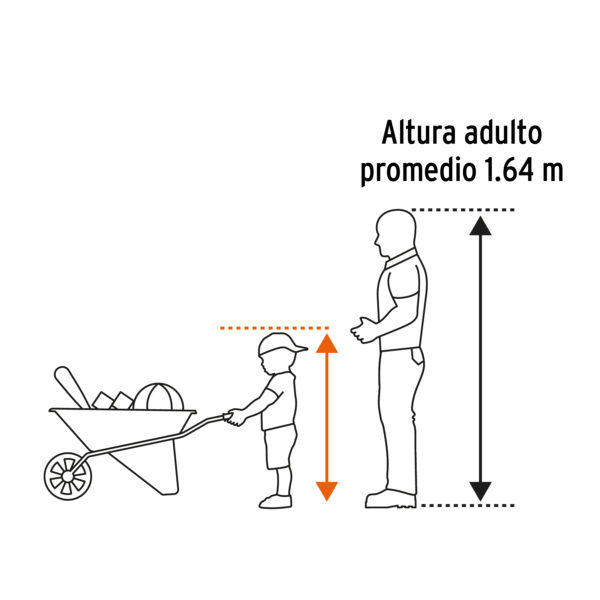 Carretilla para niños, concha metalica 54 x 40 cm, Truper