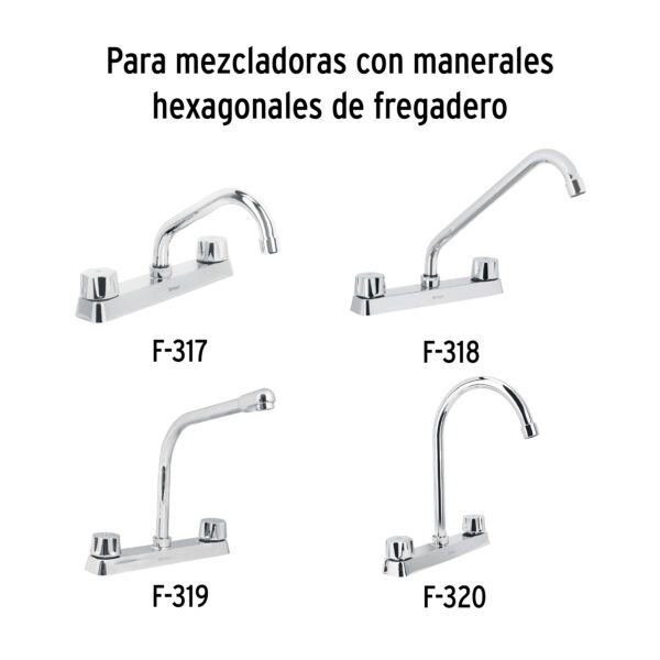 Cartucho ceramico para mezcladoras Basic y Aqua,bolsa 2 pzas
