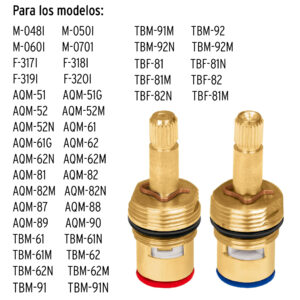 Cartuchos ceramico para mezcladoras Aqua y Basic, 2 piezas