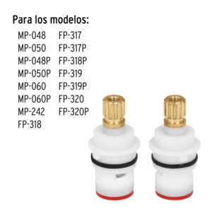 Juego de 2 cartuchos para mezcladoras plasticas, Basic