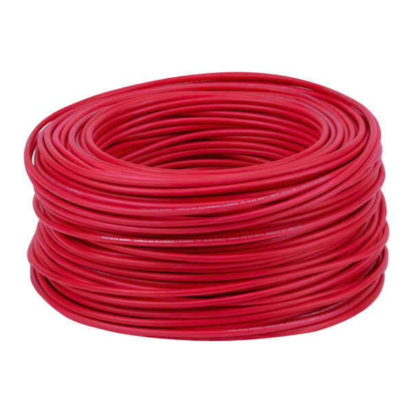 Rollo de 100 metros de cable THW CCA 10 AWG rojo, Basic