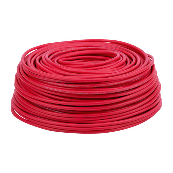 Rollo de 100 metros de cable THW CCA 12 AWG rojo, Basic