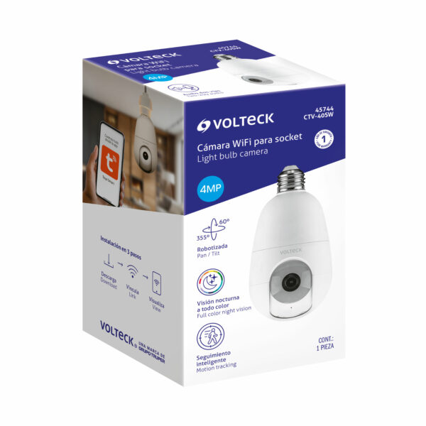 Camara WiFi para socket Tipo Foco de 4mp