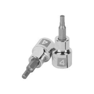 Dados de punta hexagonal, cuadro 3/8" de 4mm.