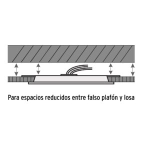 Luminario led slim de empotrar redondo 6w
