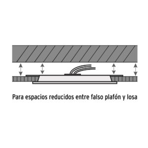 Luminario led slim de empotrar redondo 12w