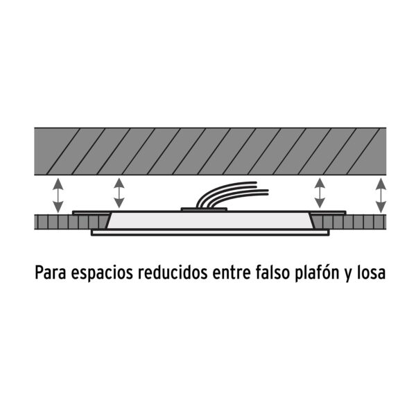 Luminario led slim de empotrar redondo 12w