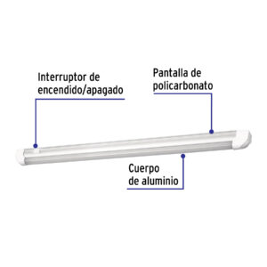 Luminario para gabinete, 6 W, 6500K, Led