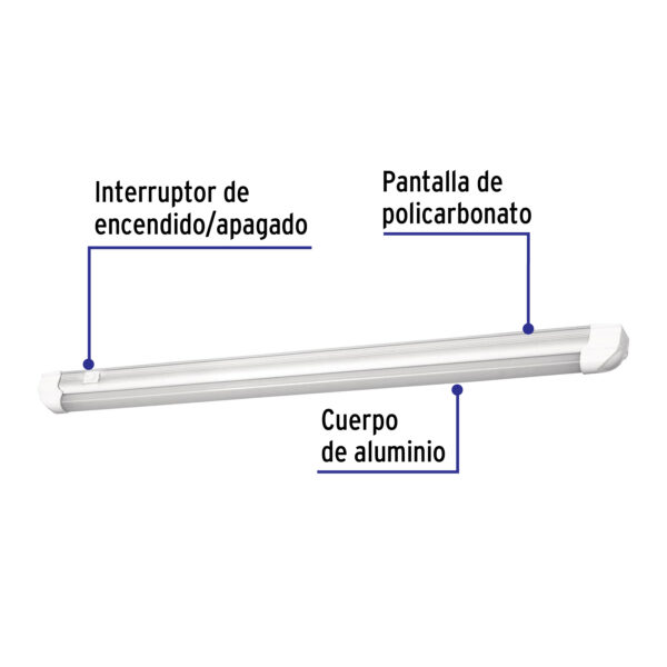 Luminario para gabinete, 6 W, 6500K, Led