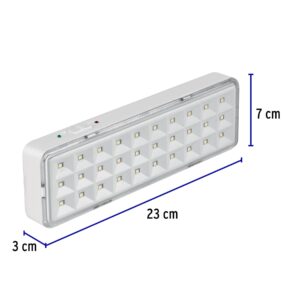 Lampara de emergencia recargable 220lm de 30 Leds