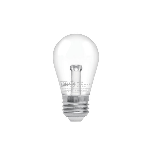 Lampara LED S14 de 1 W, luz calida