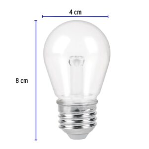 Lampara LED S14 de 1 W, luz calida