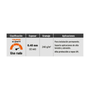 Lona uso extra rudo verde olivo de 4x6m Truper Expert