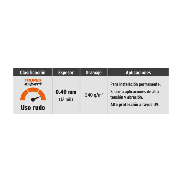 Lona uso extra rudo verde olivo de 4x6m Truper Expert