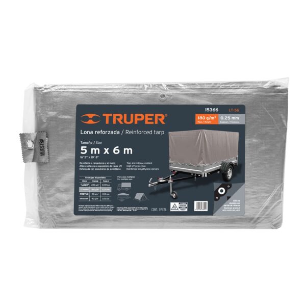 Lona Reforzada de 5x6m Gris