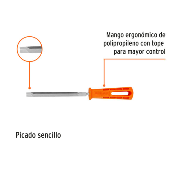 Lima triangulo pesado 6" con mango