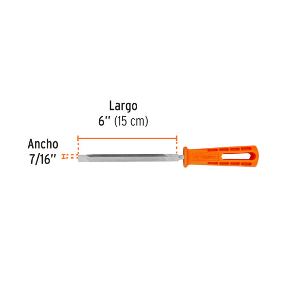 Lima triangulo pesado 6" con mango
