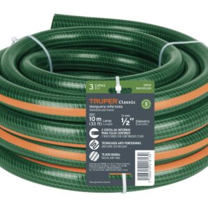 Rollo de 10m Manguera de jardin 1" de 3 capas Truper