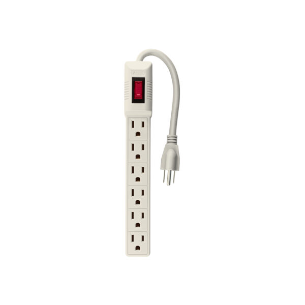Multicontacto Economico 6 entradas Marfil de 16AWG