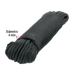 Piola de Nylon Paracord 4mm de 30m Negro