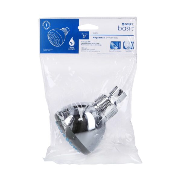 Regadera cabeza ABS Redonda 3" Sin brazo
