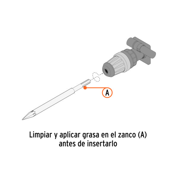 Cincel SDS plano grueso de 1-1/2"