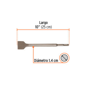 Cincel SDS plano grueso de 1-1/2"