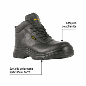 Zapatos con casco, #24, negro, agujeta bicolor, Pretul