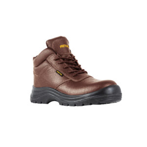 Bota de seguridad cafe, #26 con casquillo de acero, Pretul