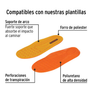 Bota de seguridad cafe, #26 con casquillo de acero, Pretul