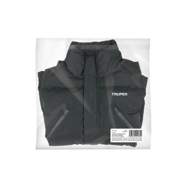 Chamarra acolchada termica para hombre, negro, M, TRUPER
